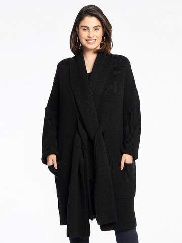 YOEK Knit cardigan in Black: front