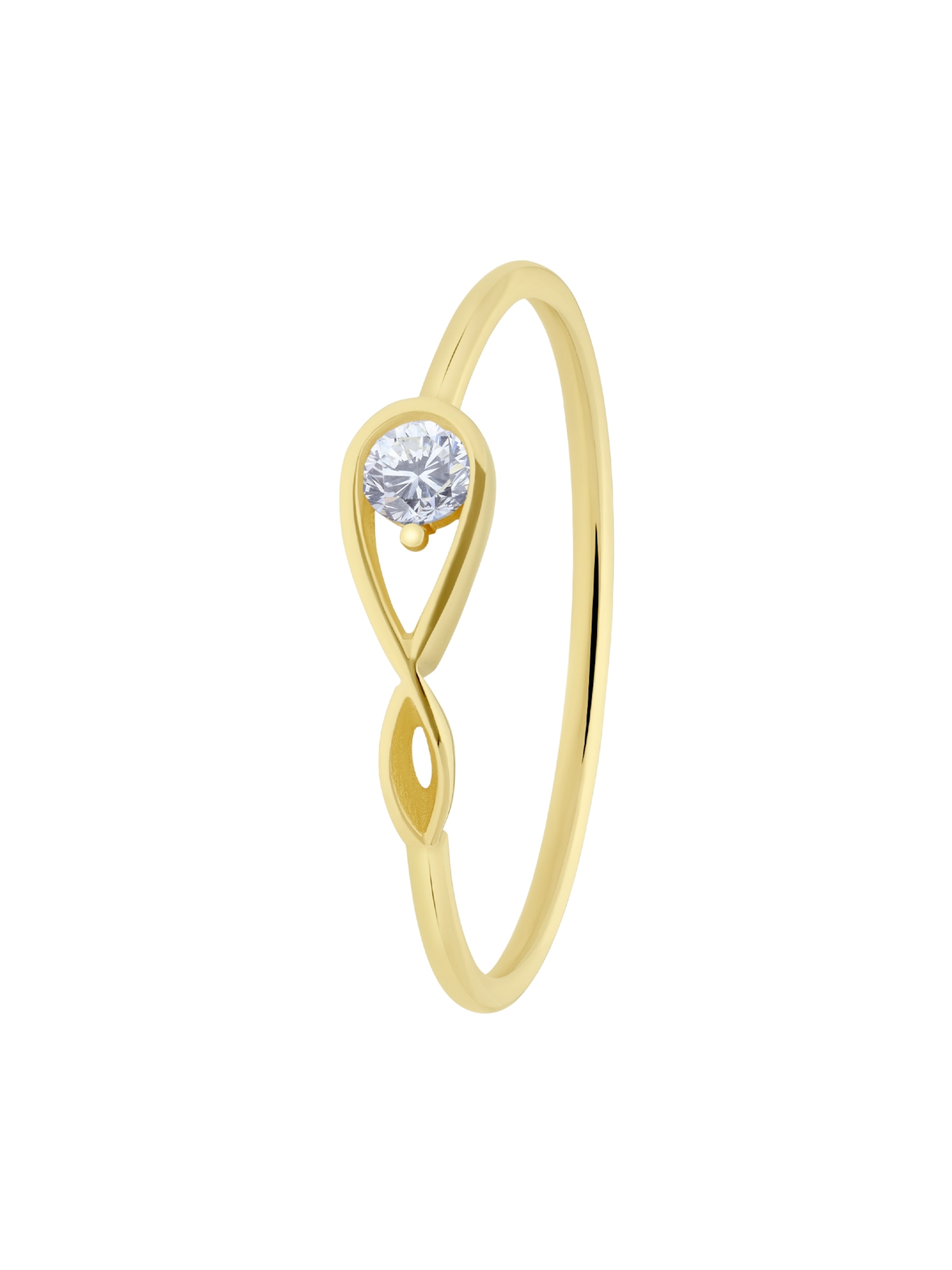 Lucardi Ring 'Klassisch' in Gold: front