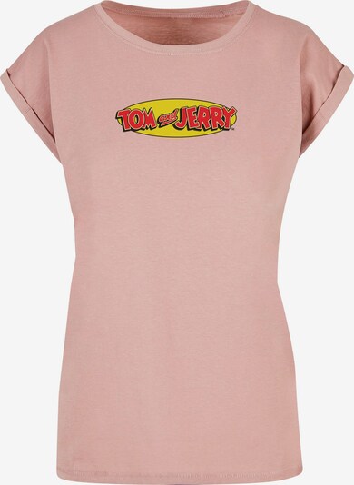 ABSOLUTE CULT T-shirt 'Tom And Jerry' en jaune / rose ancienne / rouge / noir, Vue avec produit