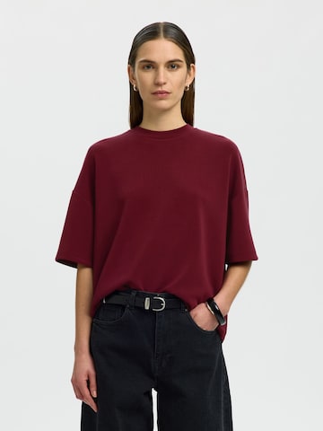 SELECTED Shirt 'SLFTenny' in Rood: voorkant