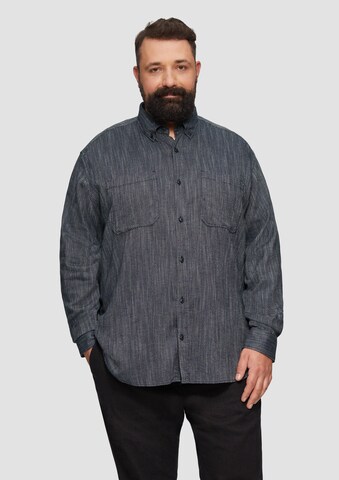 s.Oliver Regular fit Overhemd in Blauw: voorkant