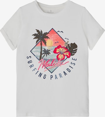 NAME IT Shirt 'Paradise' in White: front