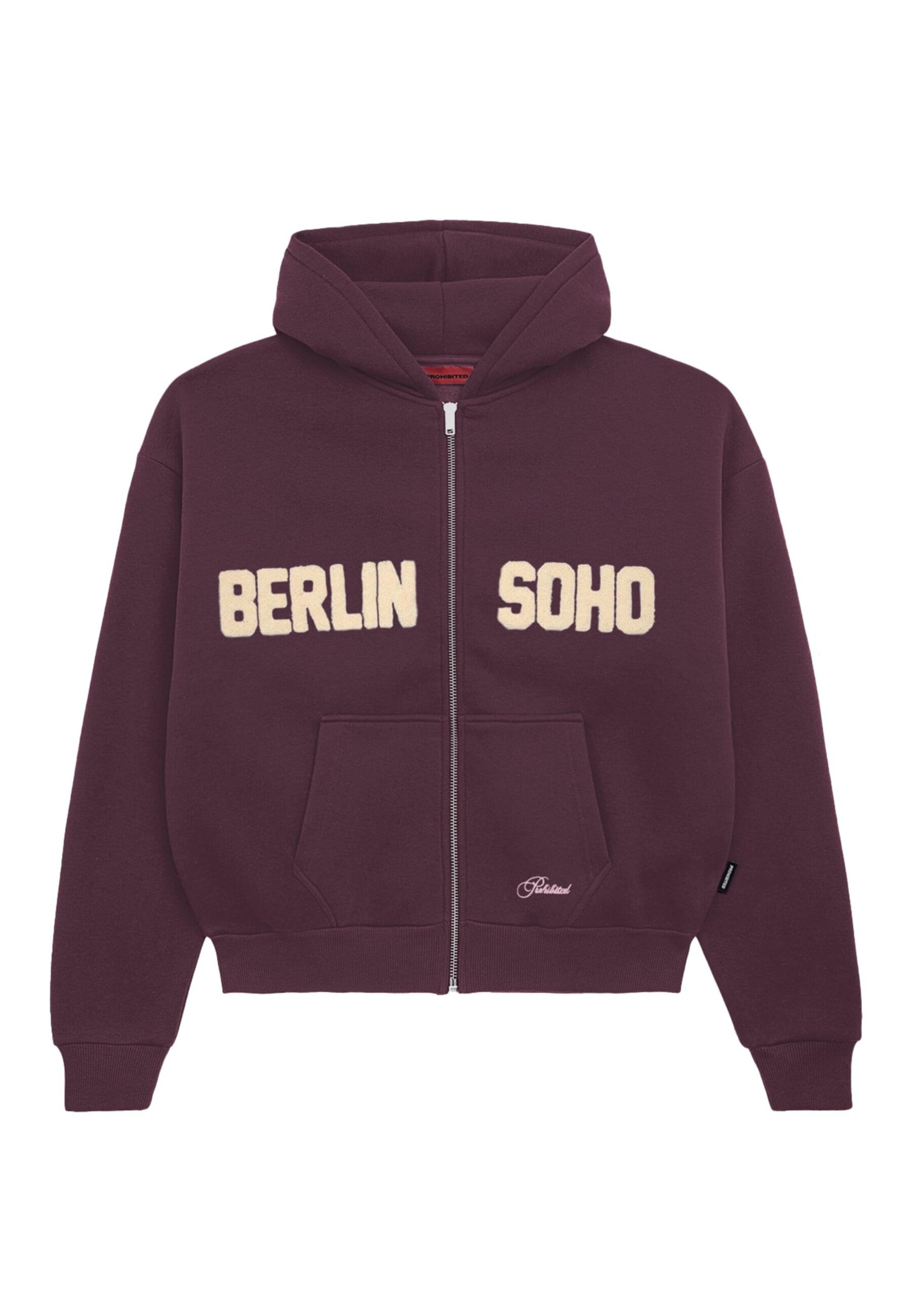 Prohibited Sweatjacke 'SoHo' in Lila: Vorderseite