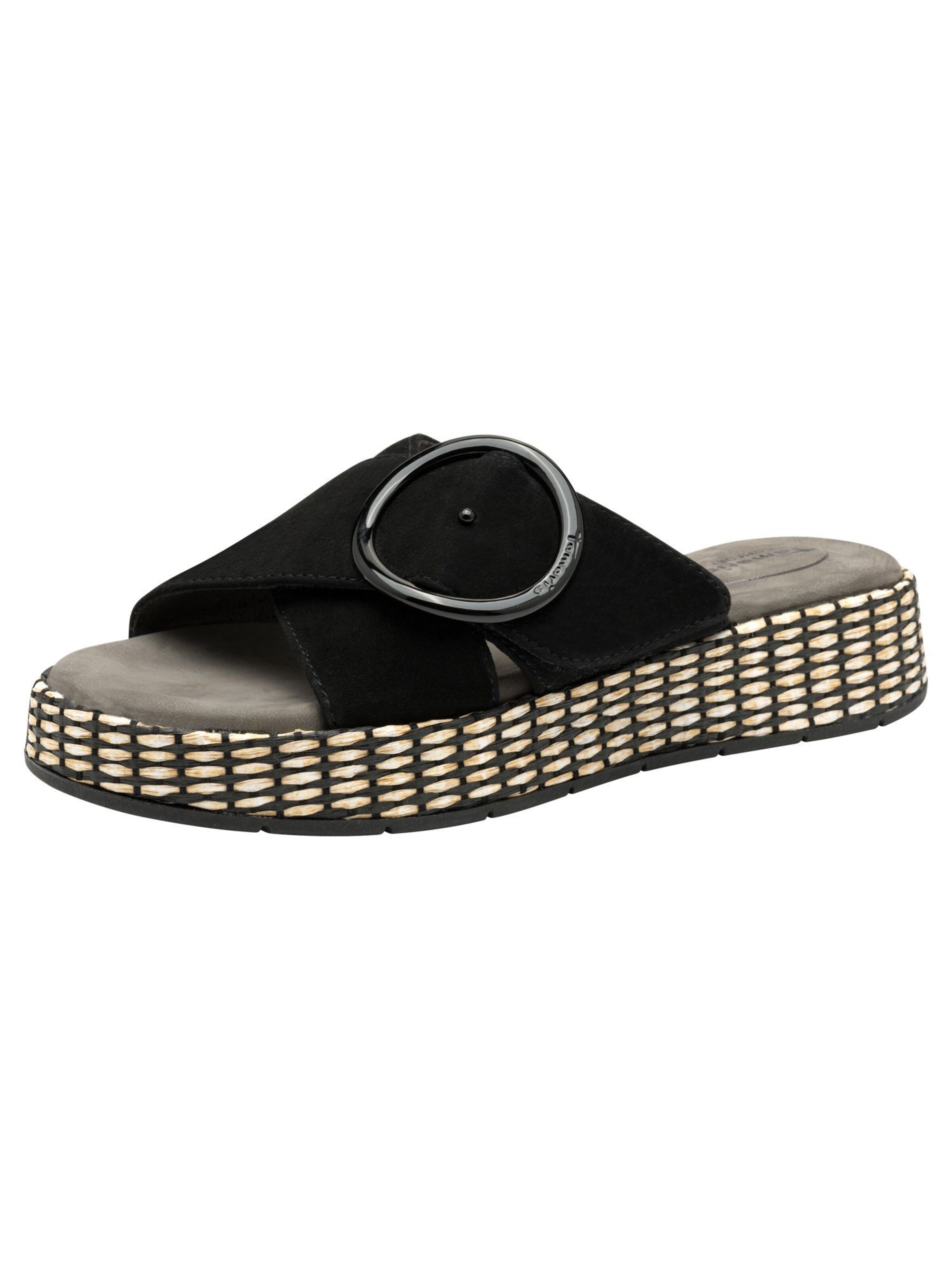 Mule Tamaris en noir : devant