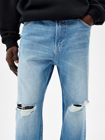 Bershka Loosefit Jeans in Blauw