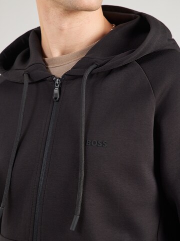 BOSS Sweatvest 'Saggy' in Zwart