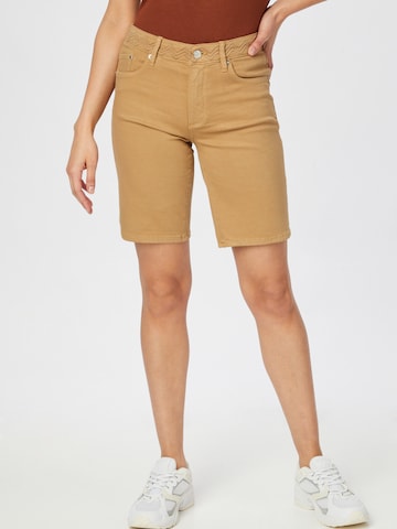 s.Oliver Slimfit Jeans in Beige: voorkant