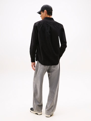 Tommy Jeans Regular fit Button Up Shirt in Black