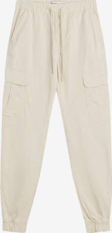 BershkaTapered Cargo hlače - žuta boja: prednji dio