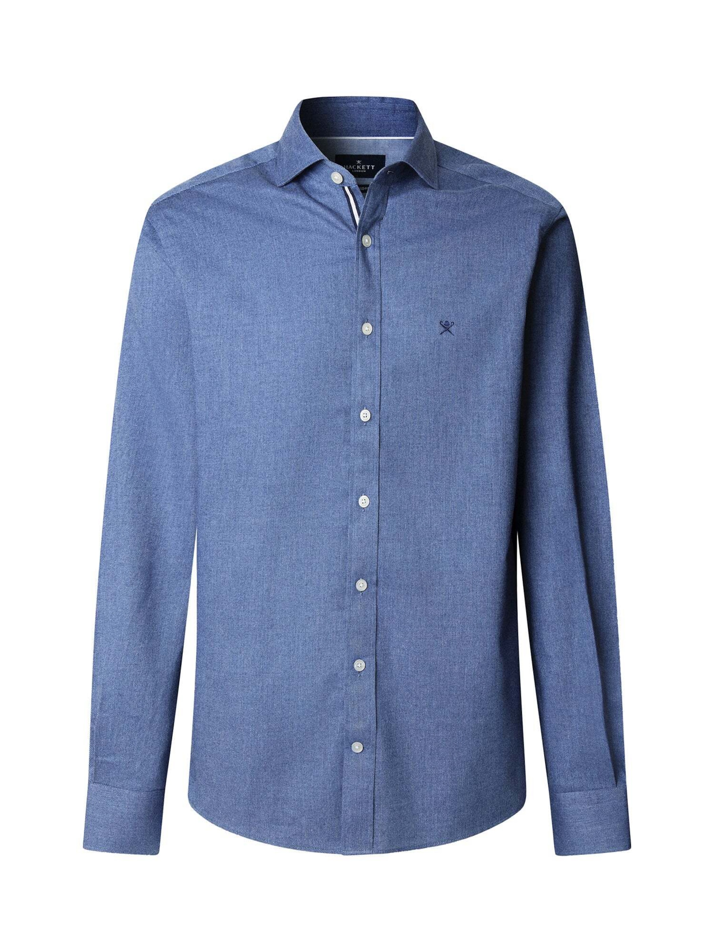 Hackett London Regular fit Overhemd in Blauw: voorkant