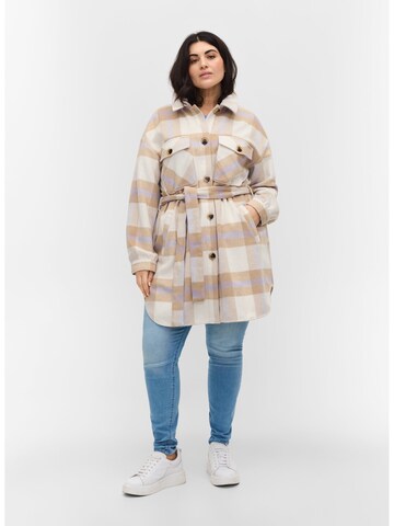 Zizzi Between-Season Jacket 'Sandie' in Beige