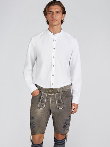 SPIETH & WENSKY Slim Fit Trachtenhemd 'Falkland' mit Stehkragen in Mischfarben: Vorderseite