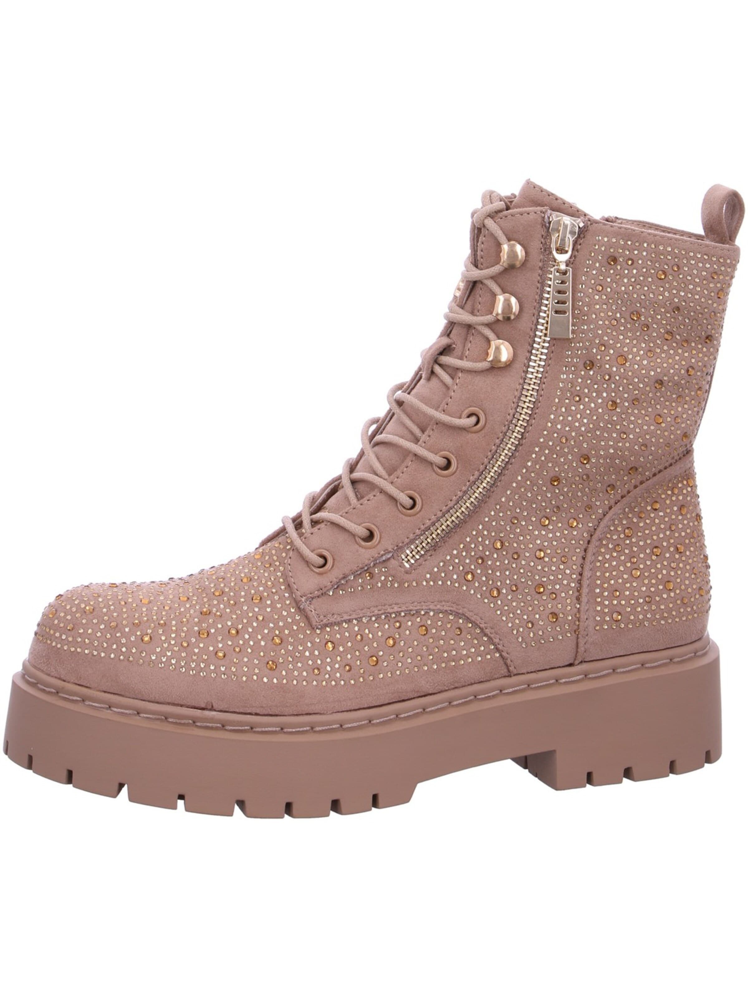 LA STRADA Schnürstiefelette‌‌‌‌‌ in Beige: Vorderseite
