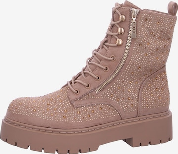 LA STRADA Schnürstiefelette in Beige: Vorderseite