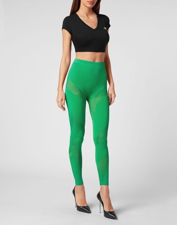 Philipp Plein Skinny Leggings in Groen