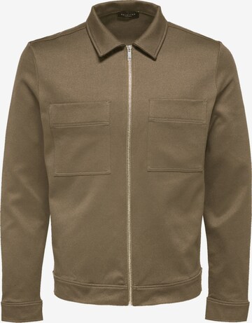 SELECTED HOMME Between-Season Jacket 'Drewie' in Brown: front