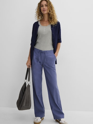 bonprix Wide leg Broek in Blauw