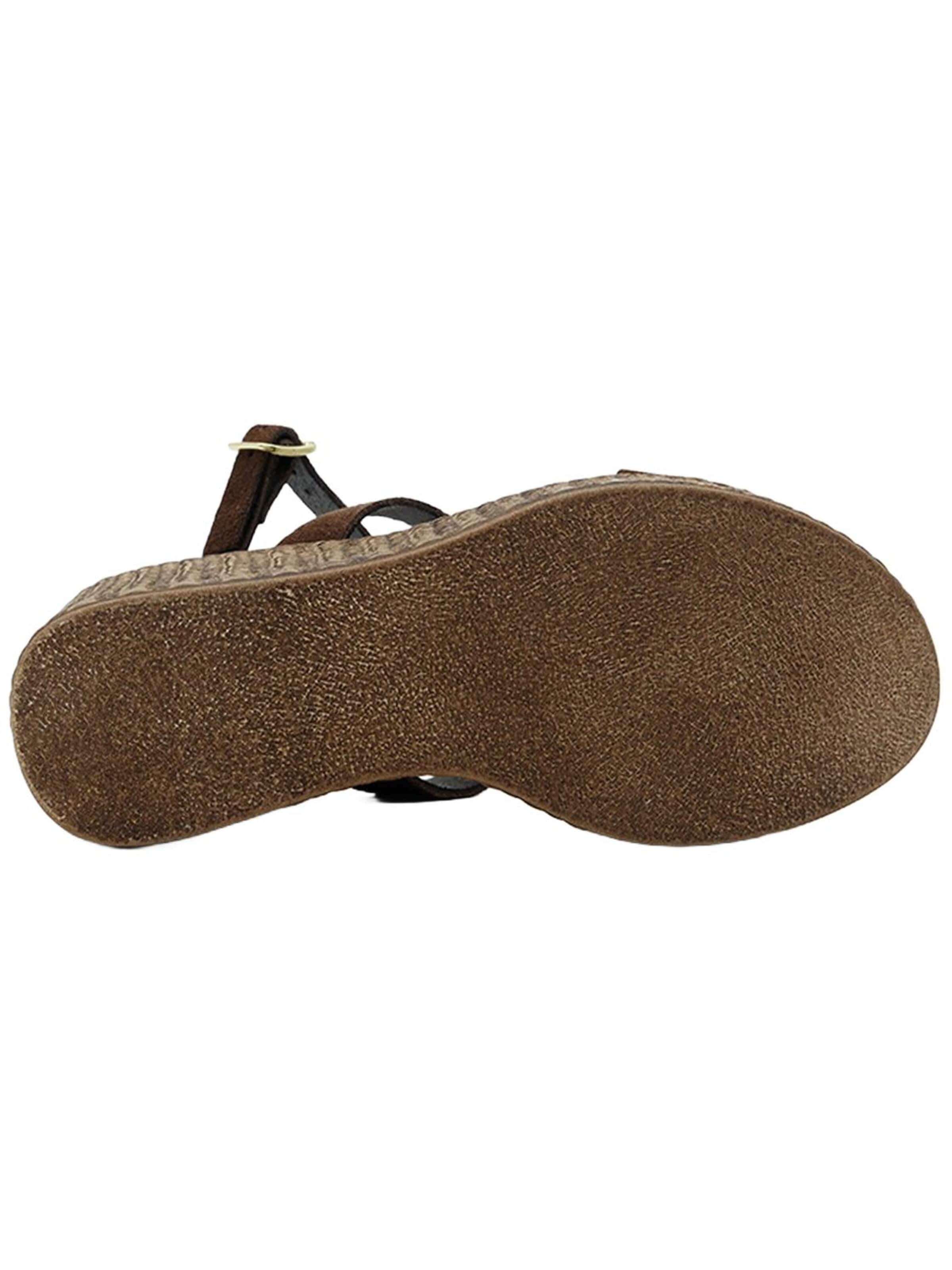 Desa Strap Sandals 'Keilsandalen' in Brown