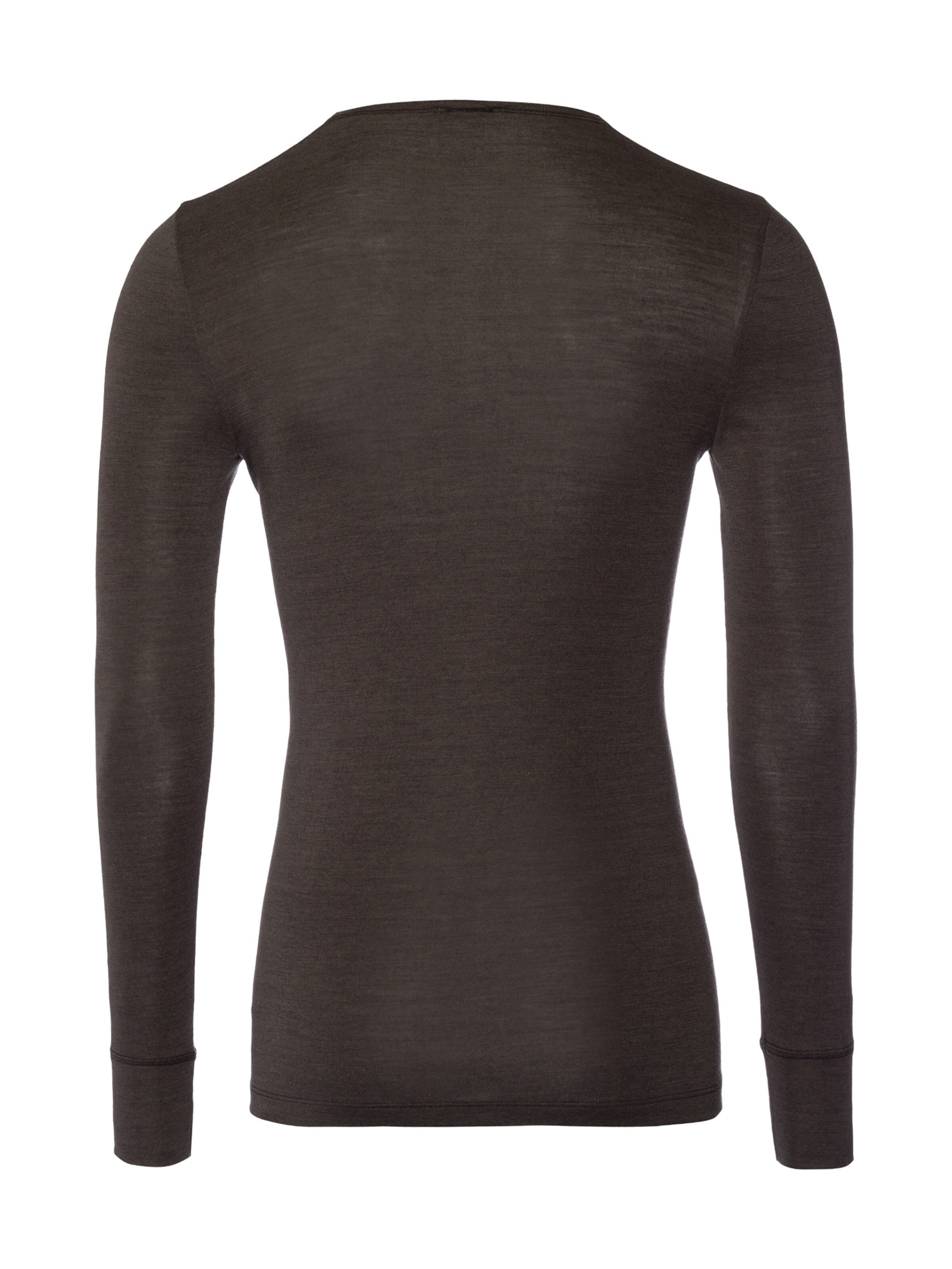 Hanro - Camisa ' Woolen Silk ' em castanho