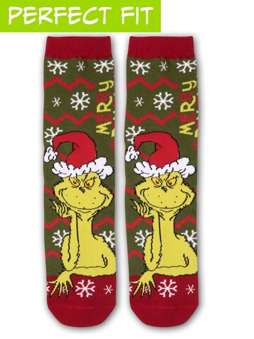 The Grinch Socken 'Merry Grinchmas'‌‌ in Grün