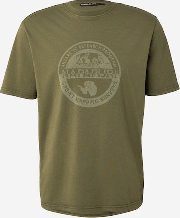 NAPAPIJRI - Camiseta 'S-BOLLO' en verde: frente