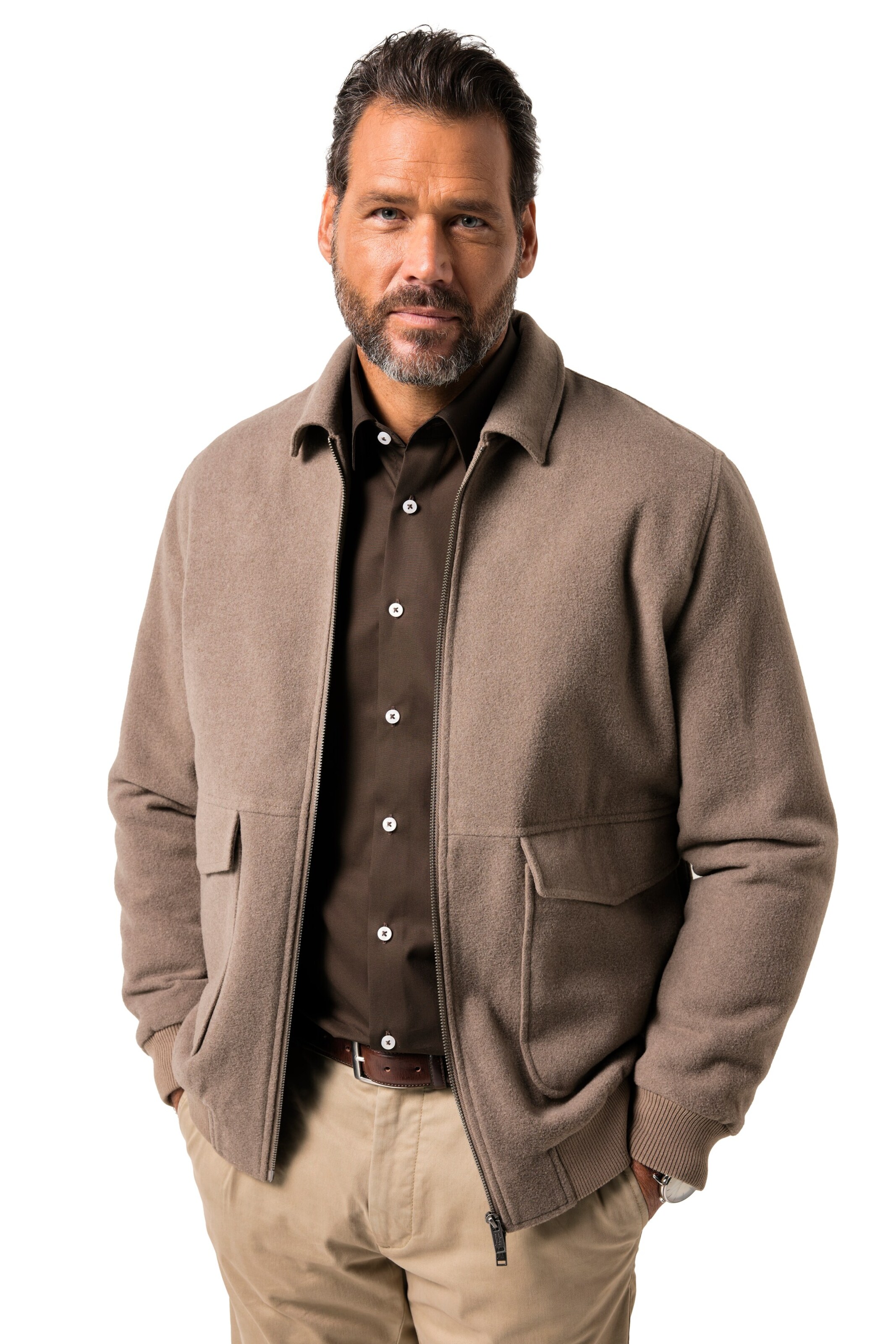 JP1880 Between-season jacket in Grey: front