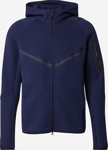 Veste de survêtement 'Tech Fleece' Nike Sportswear en bleu : devant
