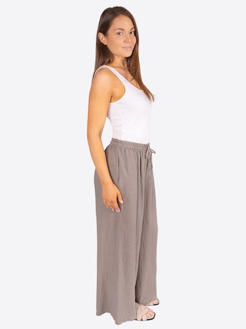 Wide Leg Pantalon 'Perla ' Seasons of April en marron