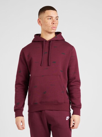 Nike Sportswear Sweatshirt 'Club' in Rot: Vorderseite