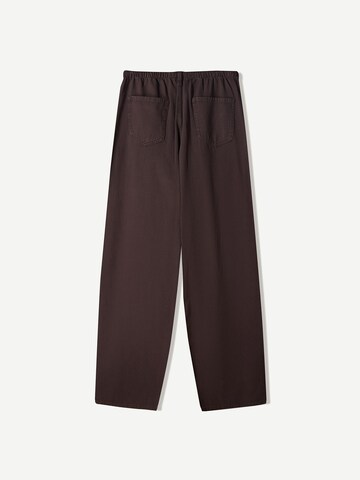 Wide Leg Jean Bershka en marron