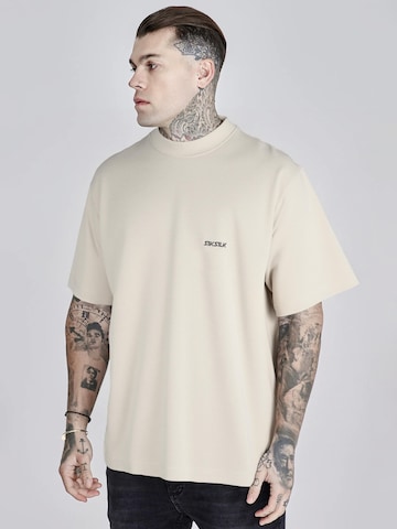 Maglietta di SikSilk in beige: frontale