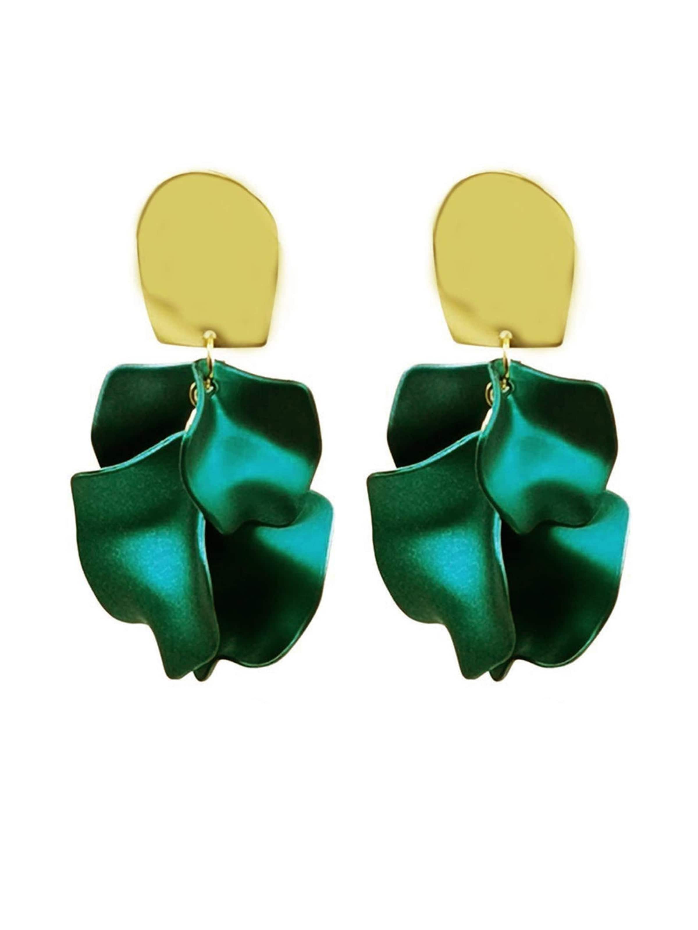 AVANT-GARDE PARIS Oorbellen 'Sabineya' in Groen: voorkant