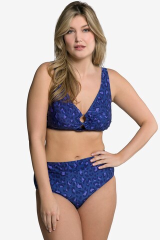 Ulla Popken T-shirt Bikini in Blauw: voorkant