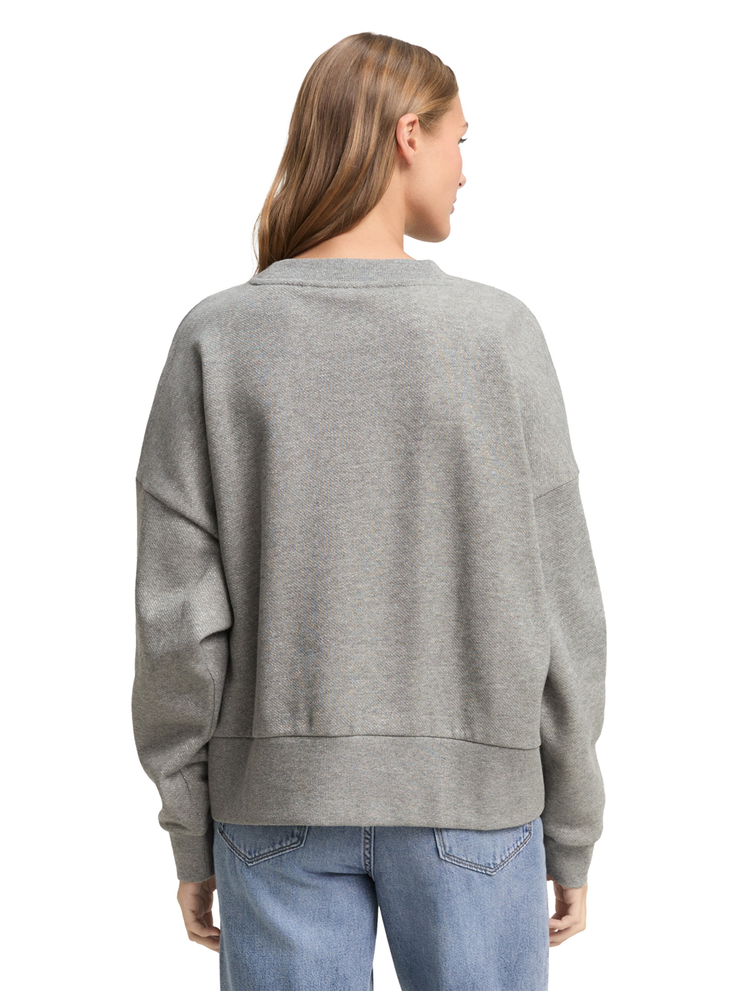 TOM TAILOR DENIM Sweatshirt in Grey