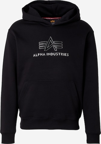 Sweat-shirt ALPHA INDUSTRIES en noir : devant