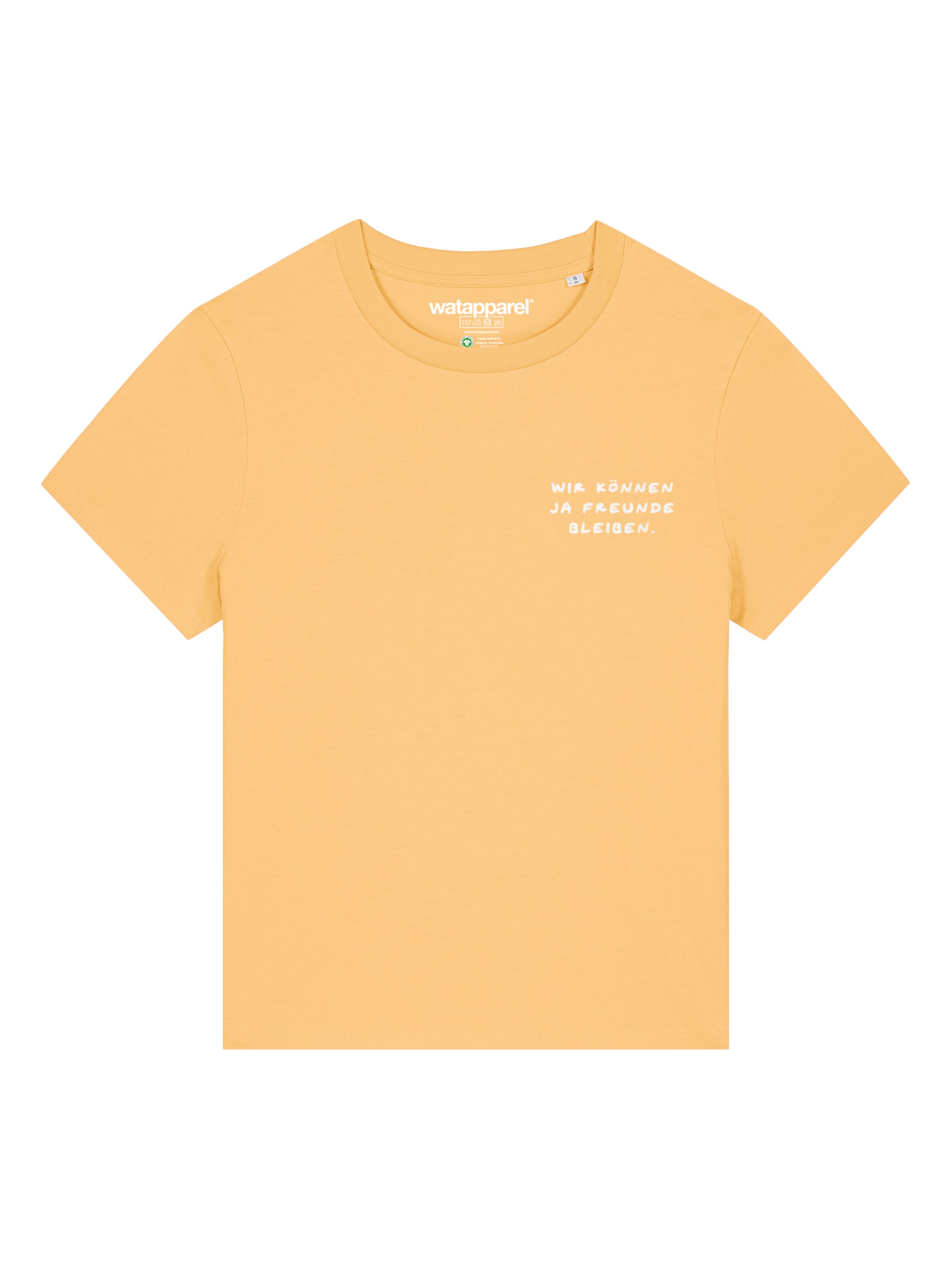 Watapparel Shirt 'Wir Können Ja Freunde Bleiben' in Geel: voorkant