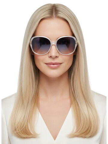 Lunettes de soleil 'Sonnenbrille' GUESS en blanc : devant