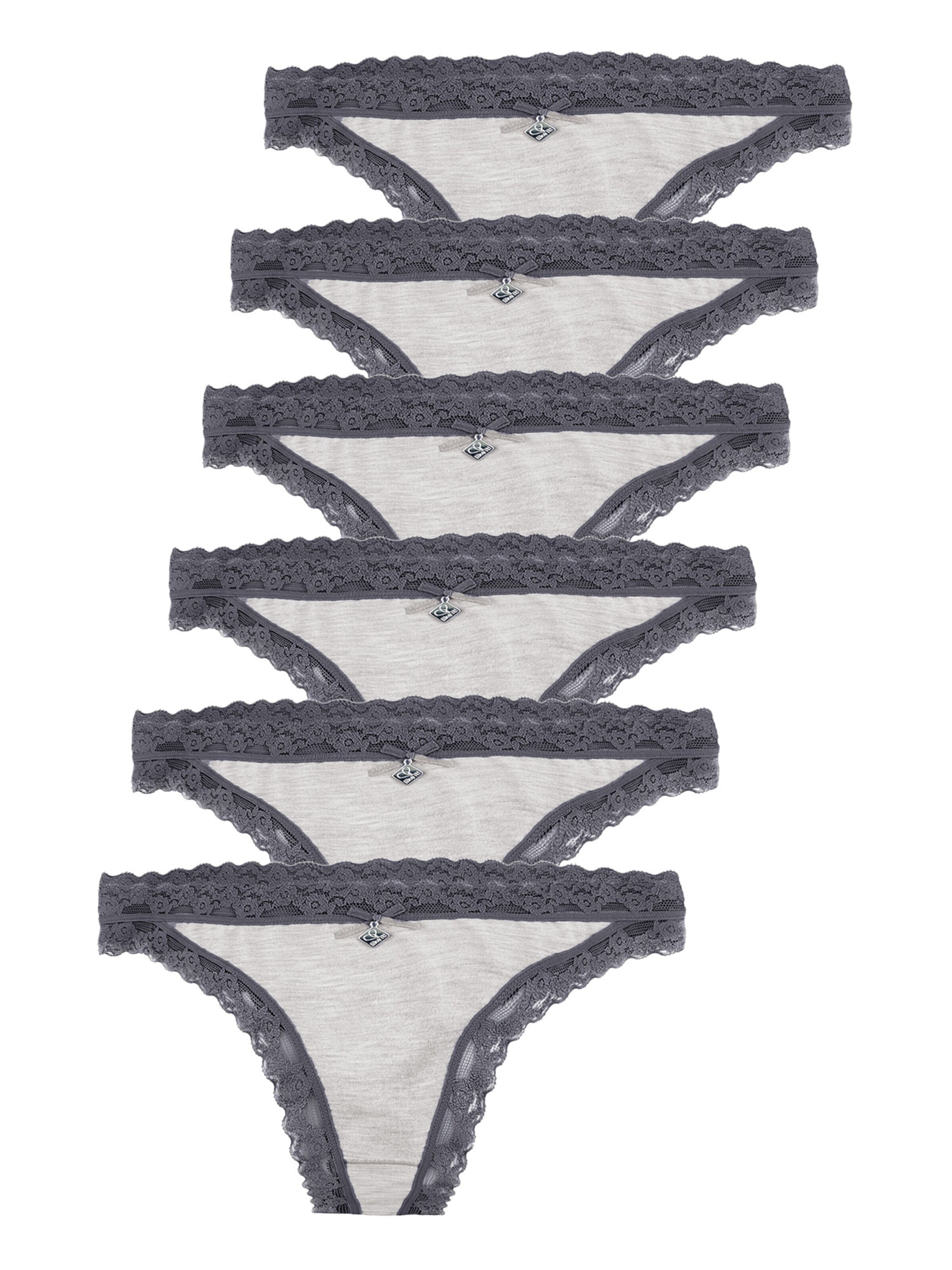 like it! Thong 'Kim' in Grey: front