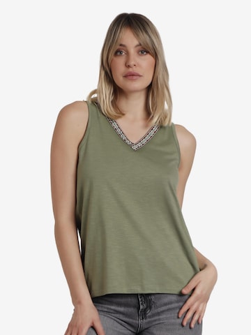 admas - Top en verde: frente