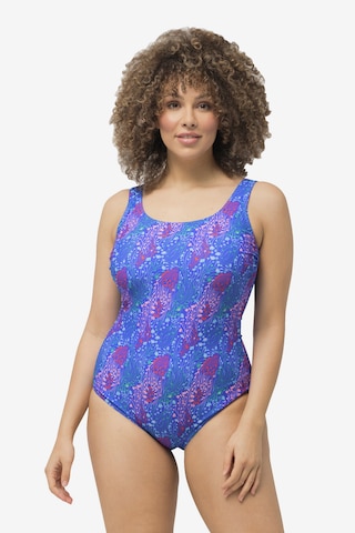 Bustier Maillot de bain Ulla Popken en bleu : devant