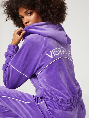 VIERVIER Zip-Up Hoodie 'Rosa' in Purple