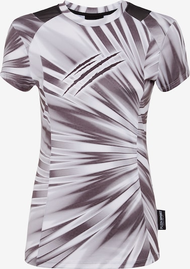 Plein Sport T-Shirt 'Scratch' in grau / dunkelgrau / weiß, Produktansicht