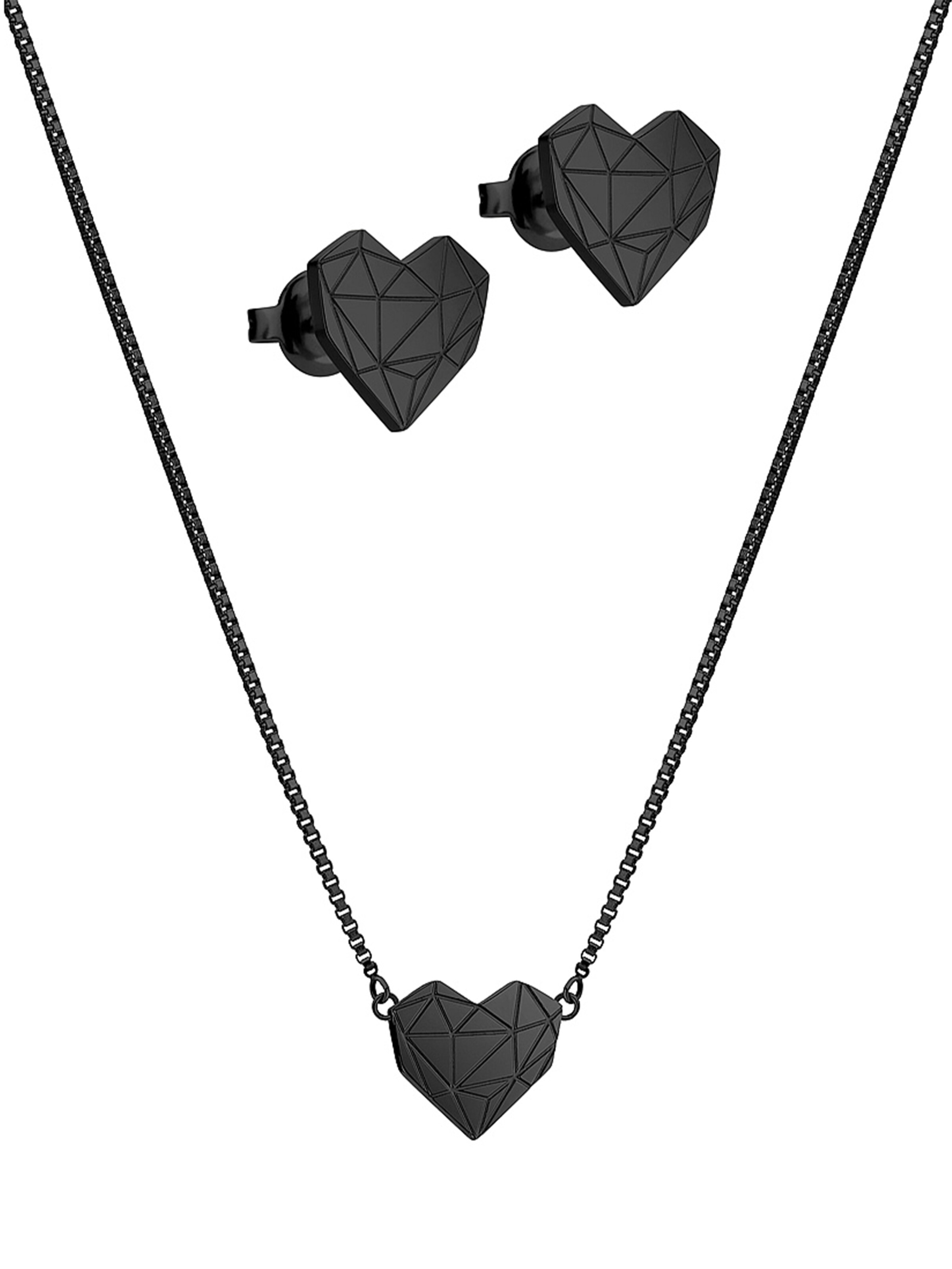 Liebeskind Berlin Schmuckset in Schwarz: Vorderseite