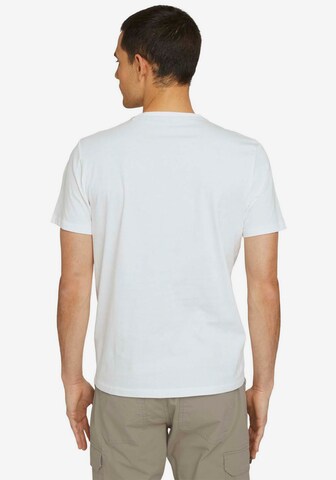 Coupe regular T-Shirt TOM TAILOR en blanc