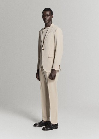 MANGO MAN Slim fit Pleated Pants 'Milan' in Beige