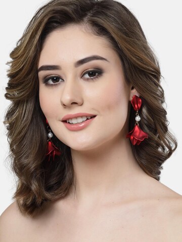 Boucles d'oreilles 'Petrasa' AVANT-GARDE PARIS en rouge