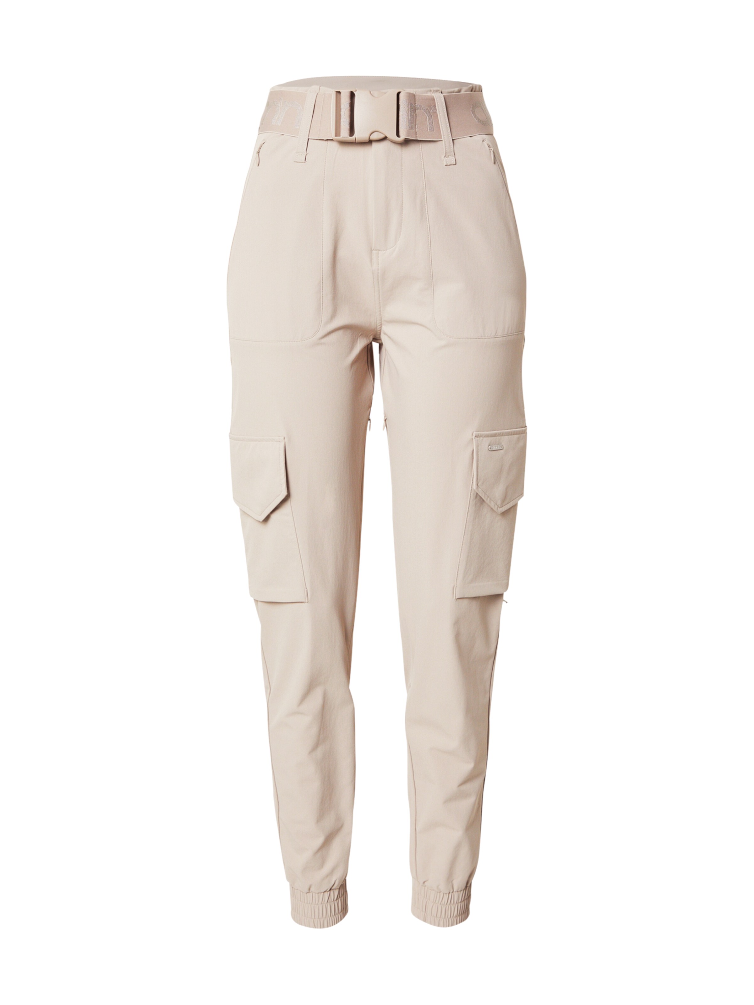 Effilé Pantalon de sport Aim'n en beige : devant