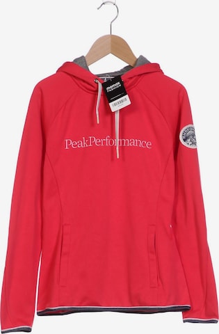 PEAK PERFORMANCE Sweatshirt & Zip-Up Hoodie in S in Red: front