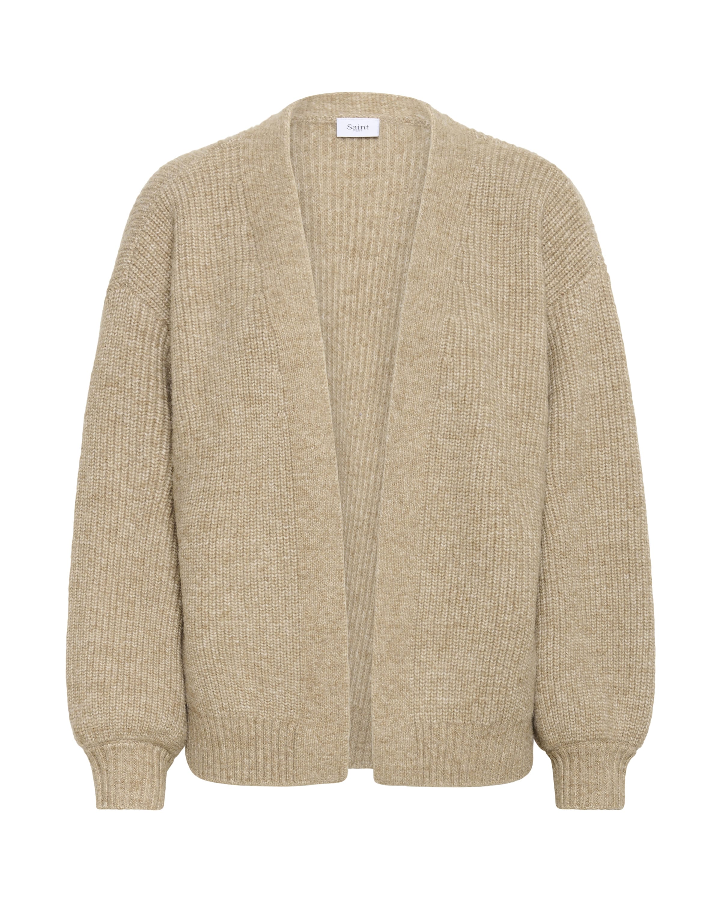 SAINT TROPEZ Knit Cardigan 'OttolineSZ' in Beige: front
