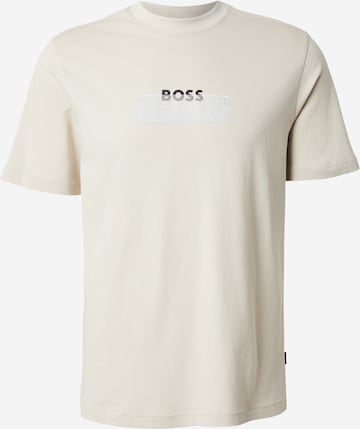 T-Shirt BOSS en beige : devant